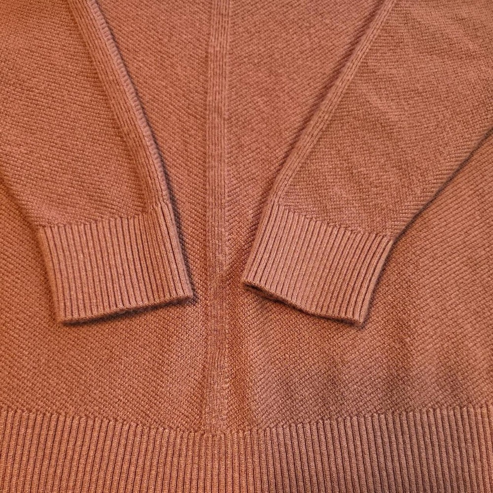 Cyrus Rust Terracotta Mock Neck Knit Sweater Size XS Ribbed Cuff Hem Fall Pul. - Picture 4 of 4